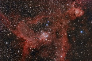 Nebulosa del corazón IC1805 con un procesado menos contrastado